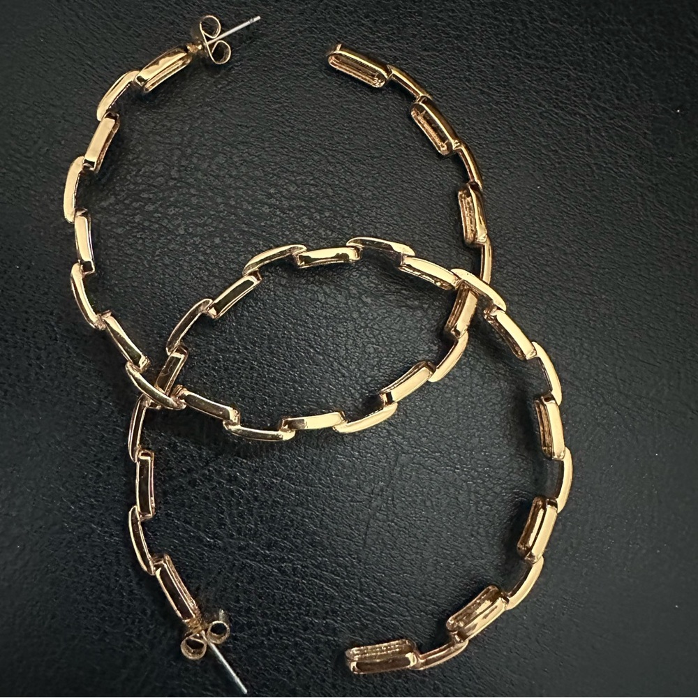 Gold Geometric Hoop Earrings